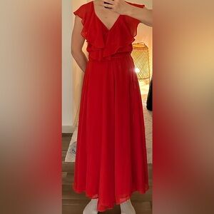 Anthropologie Yumi Kim Red Wrap Dress